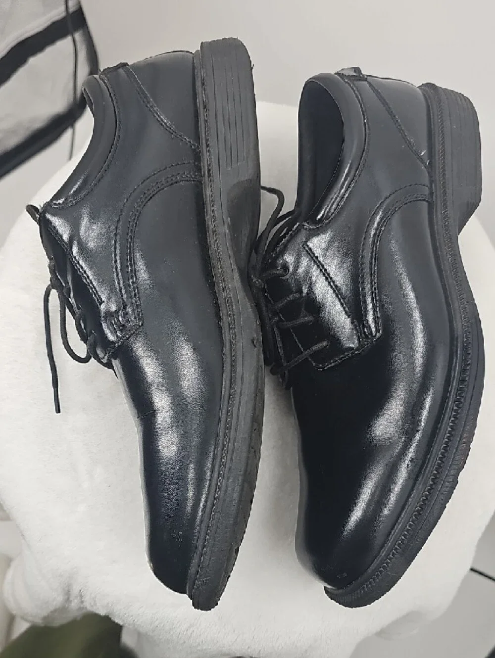 Nunn Bush Oxford Men's Black Lace-Up Leather Dress Shoes Size 11M